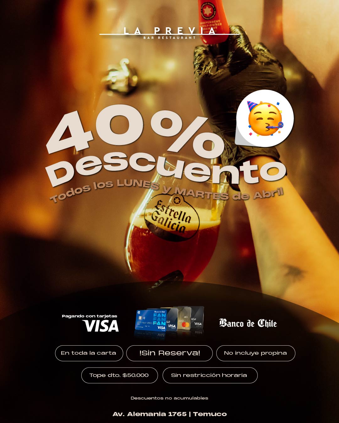 Promo VISA Banco de Chile - 40% off