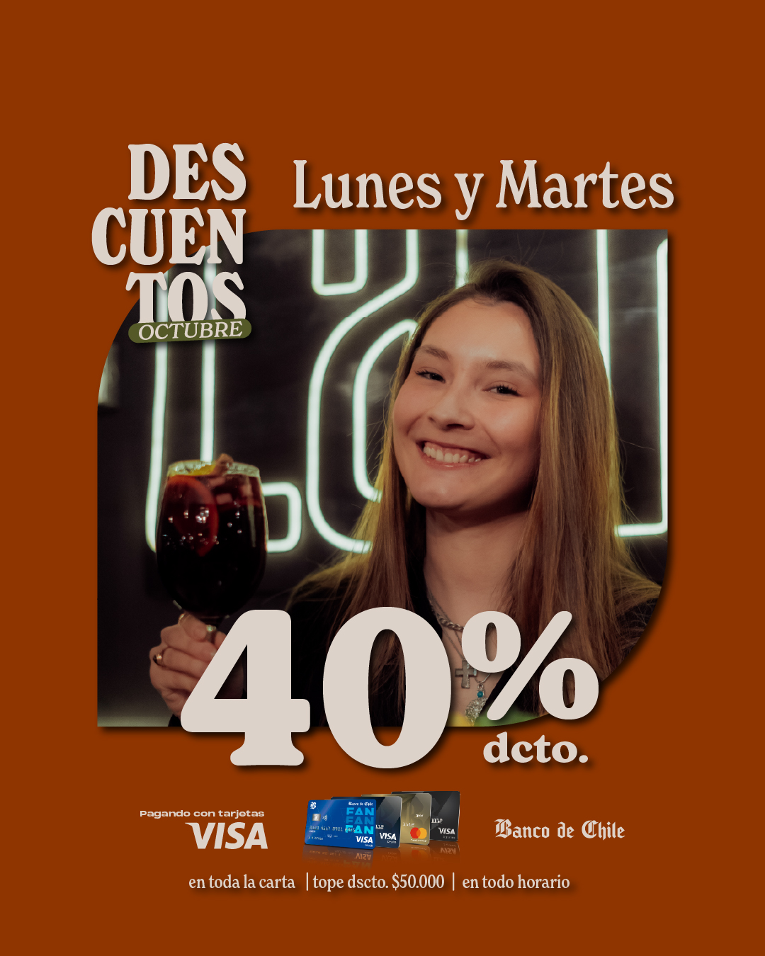 Promo VISA Banco de Chile - 40% off